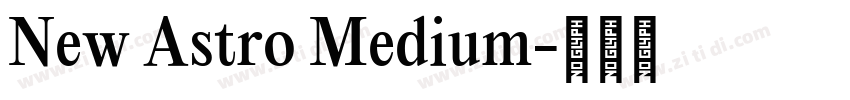 New Astro Medium字体转换